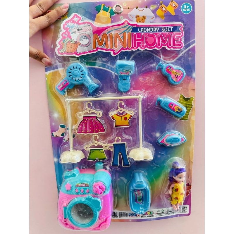 mainan anak laundry suit mini home mainan anak mesin cuci mainan anak perempuan