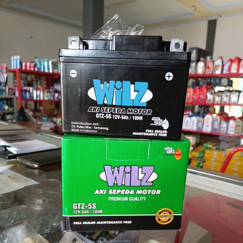 Aki motor wilz full kering GTZ-5s