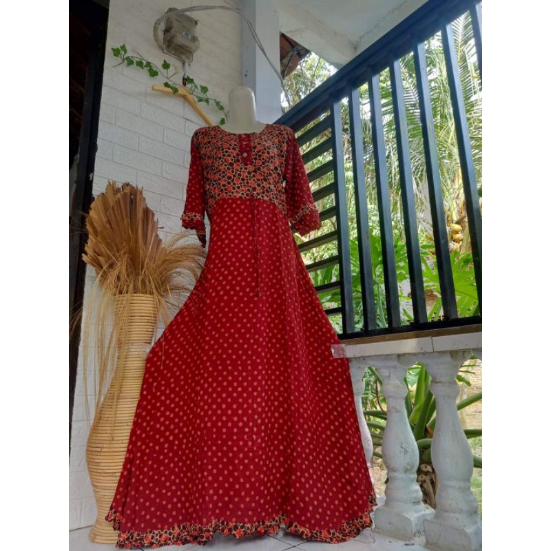 Daster Batik Halus A'AN Merah
