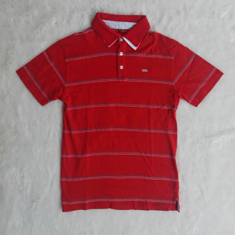 polo vans merah salur