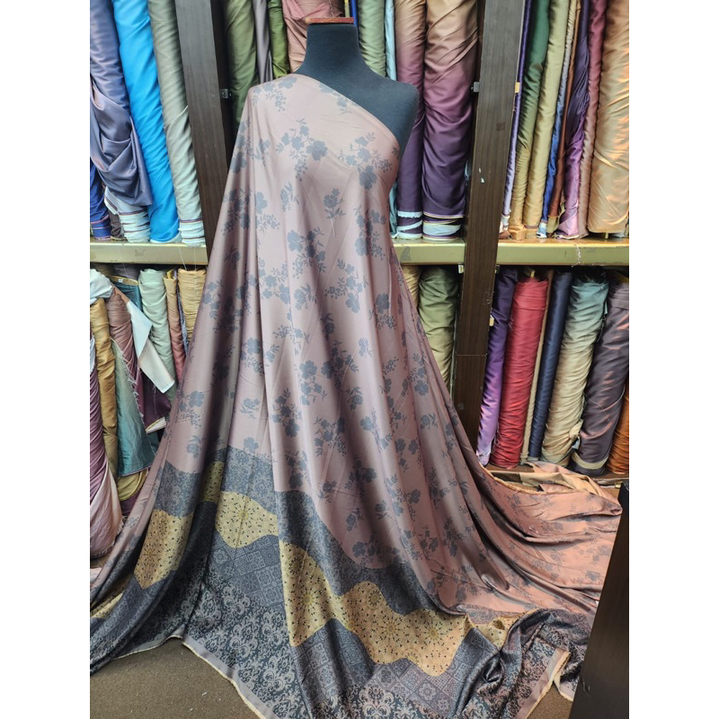BABY DIOR PRINT/BAHAN KAIN SATIN MOTIF/DIOR SILK PRINT
