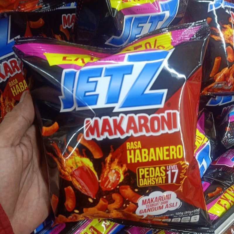 

JetZ Makaroni Rasa Habanero level 17 100gr (80g+20g)