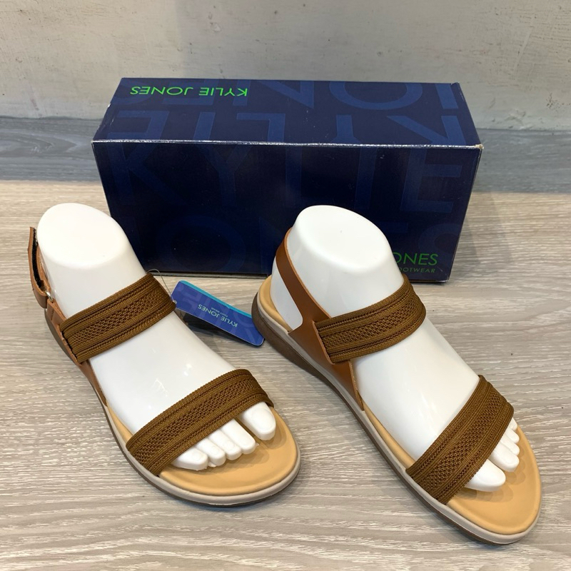 Kylie Jones - Sandal Flat Rajut Wanita | AL-221 - Coklat