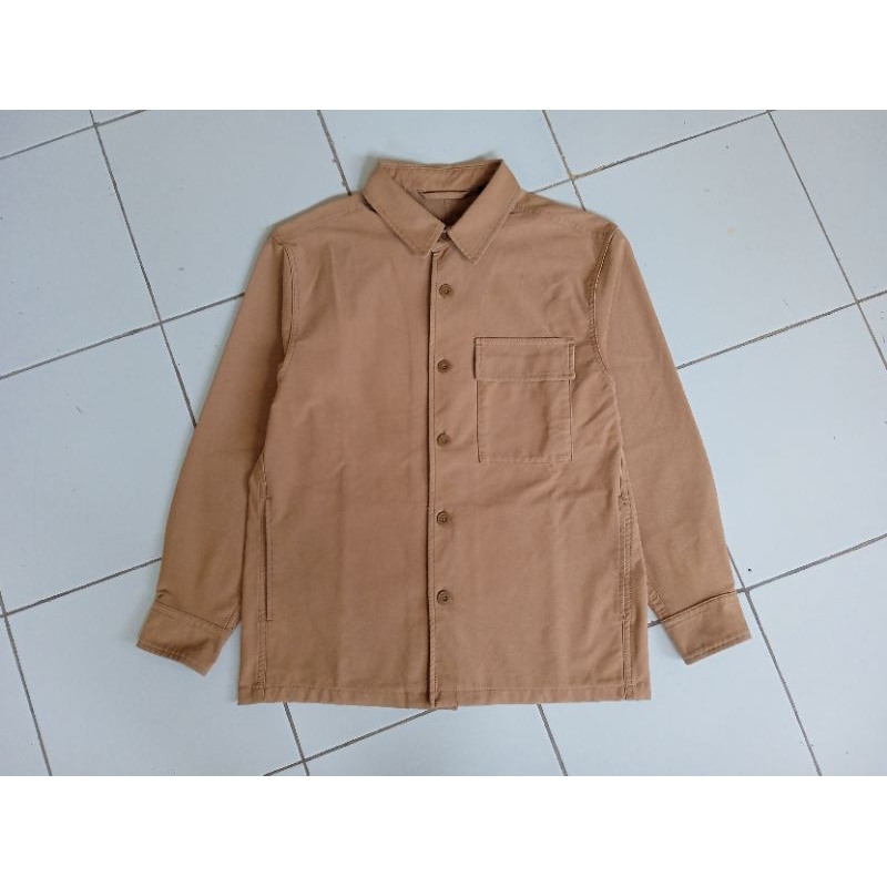 Overshirt Jacket Jersey Uniqlo Brown