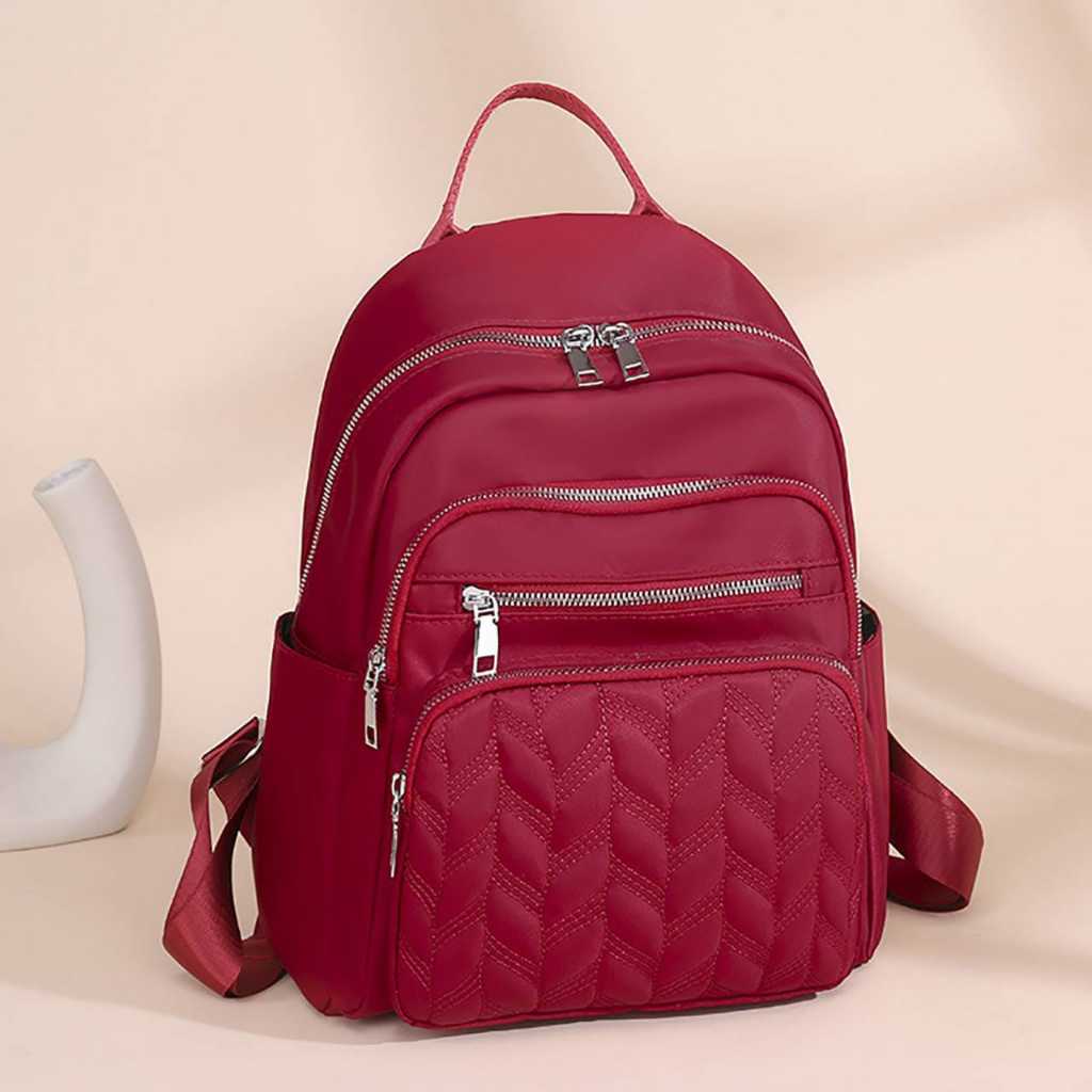 Tas Wanita Ransel Hitam Kulit Backpack Kasual Tas Sekolah untuk Remaja kuliahan