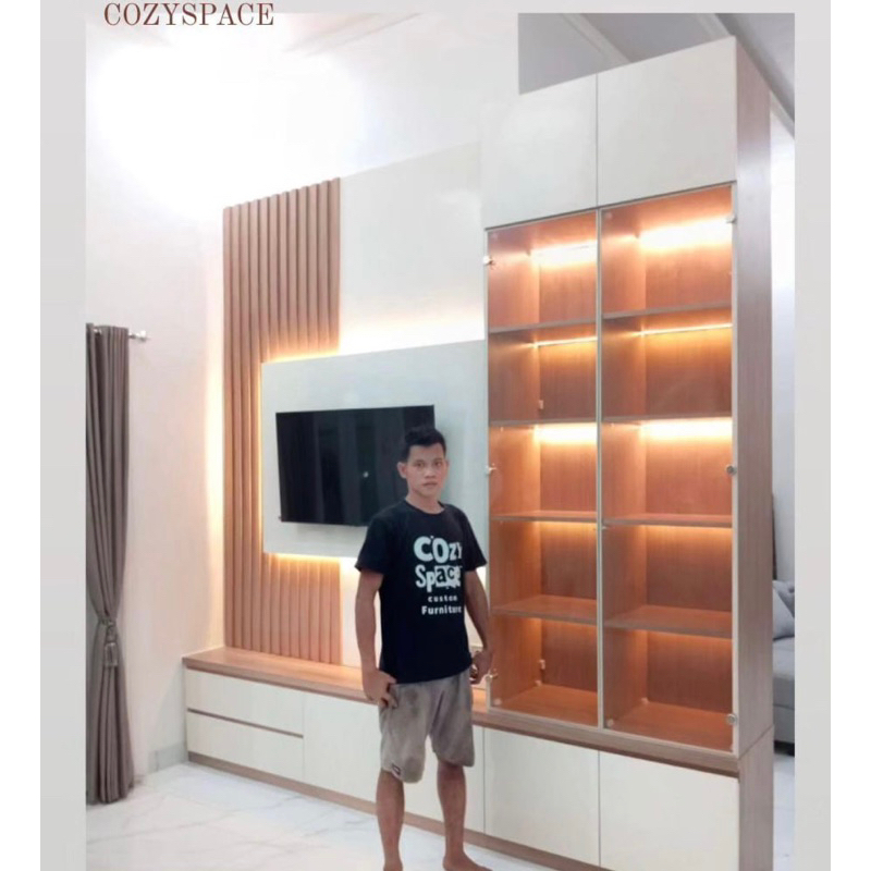 BACKDROP TV MURAH | BUFFET TV HPL| RAK TV HPL | PRASTISI PAJANGAN HPL | MEJA TV HPL |