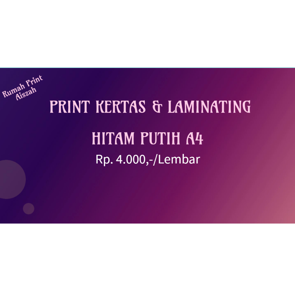 

PRINT KERTAS HITAM PUTIH LAMINATING 80 GSM KUALITAS TERBAIK