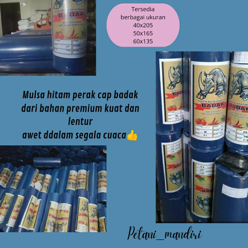 mulsa plastik hitam perak cap badak kuat dan lentur