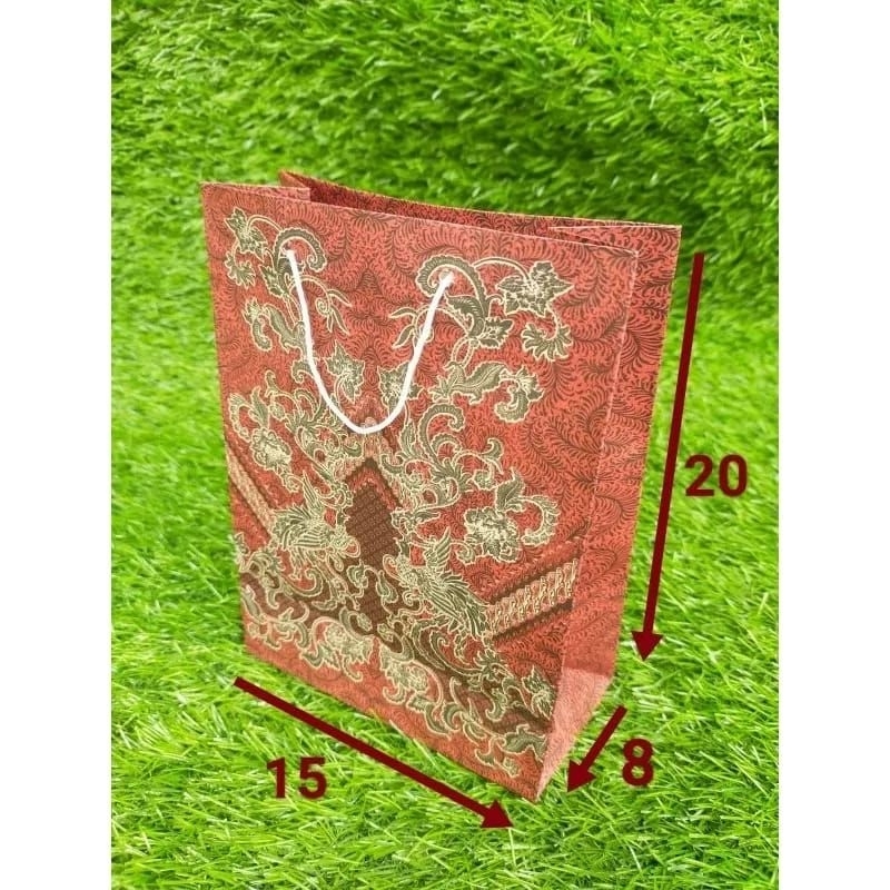 

paperbag batik mini tas kado uk 15x20x10cm isi 12pcs