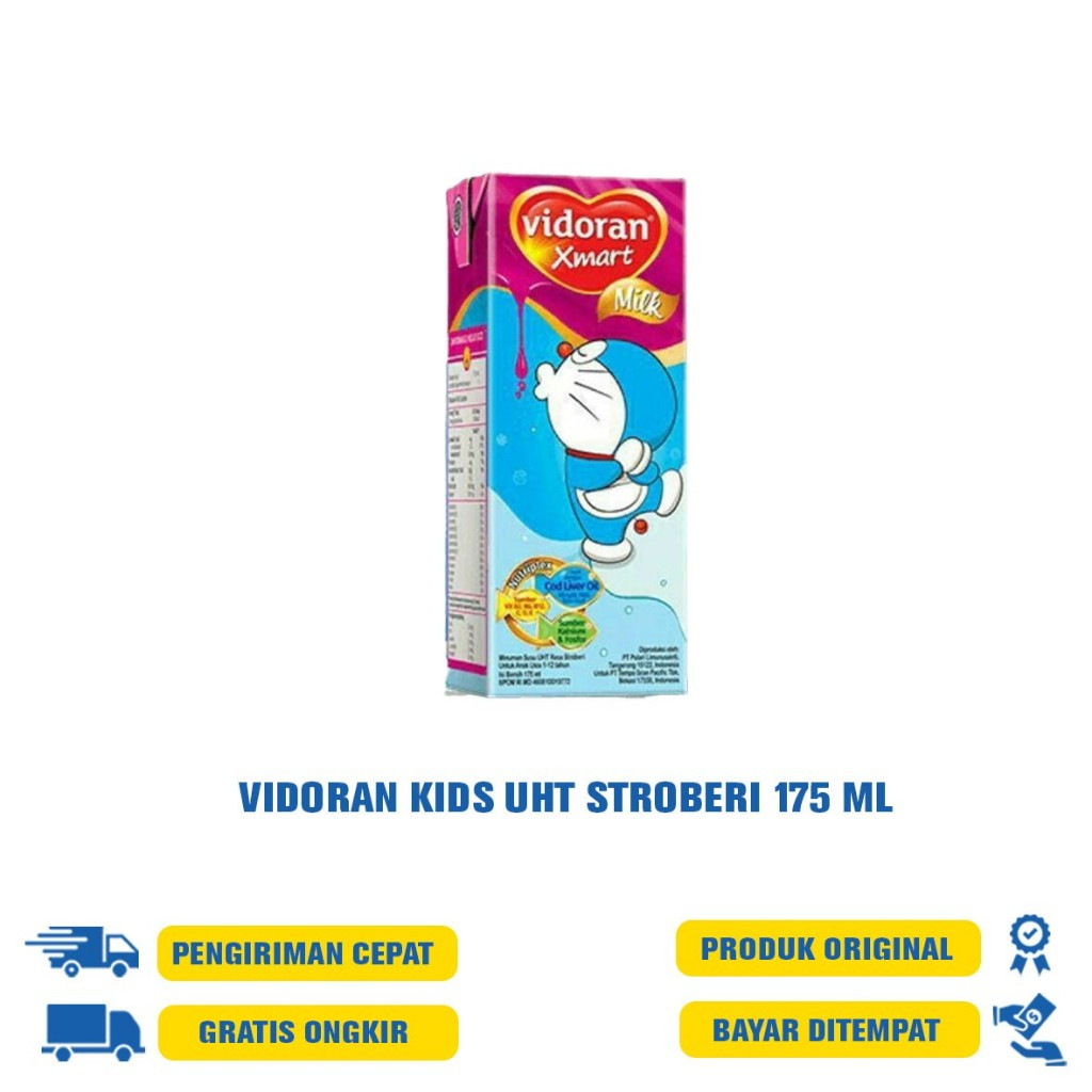 

VIDORAN KIDS SUSU UHT COKLAT STRAWBERRY 110ML/180ML