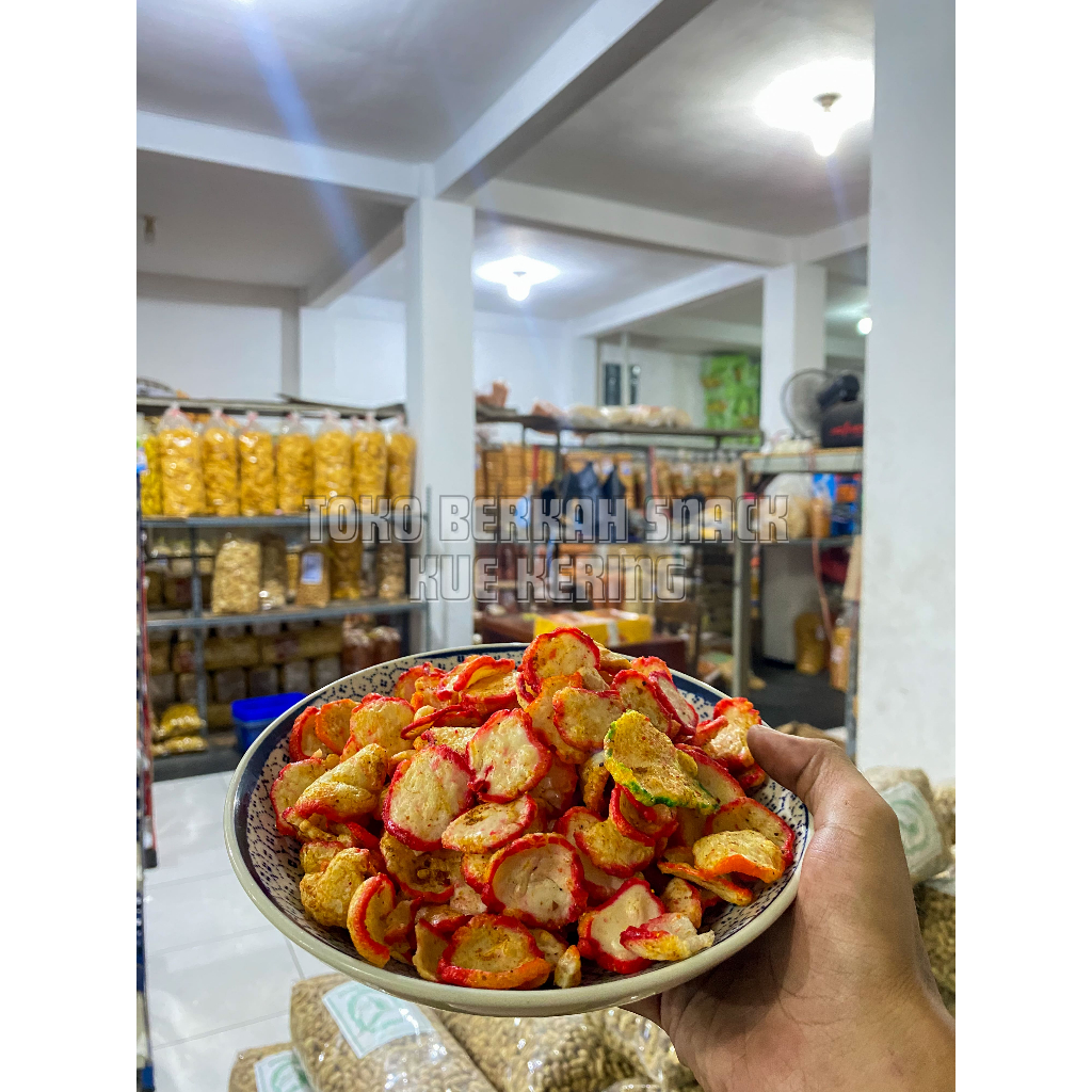 

[SNACK/KUE KERING] Kerupuk Seblak Kencur Bantet Pedas/Keripik Jablay Bantet