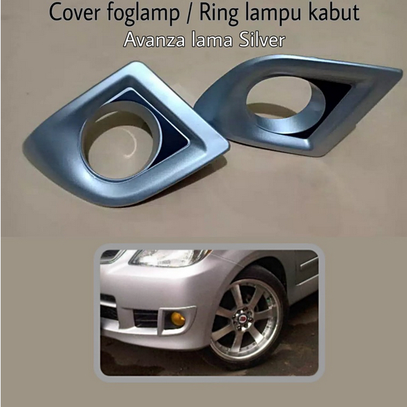 (AK) COVER RING FOGLAMP NEW AVANZA LAMA SILVER COVER LAMPU KABUT MOBIL