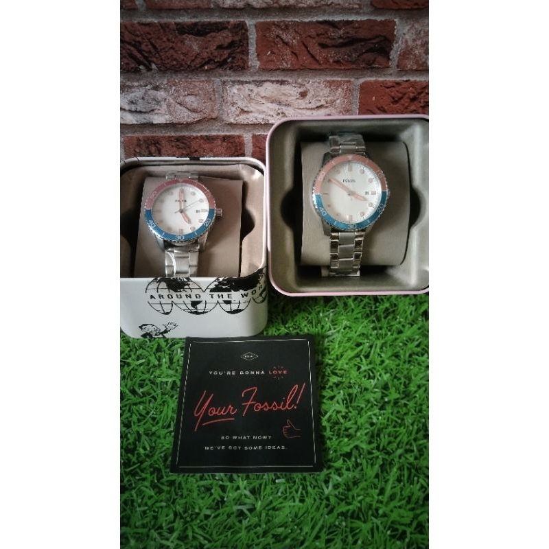 jam tangan wanita rantai Bq3598 fossilOriginal