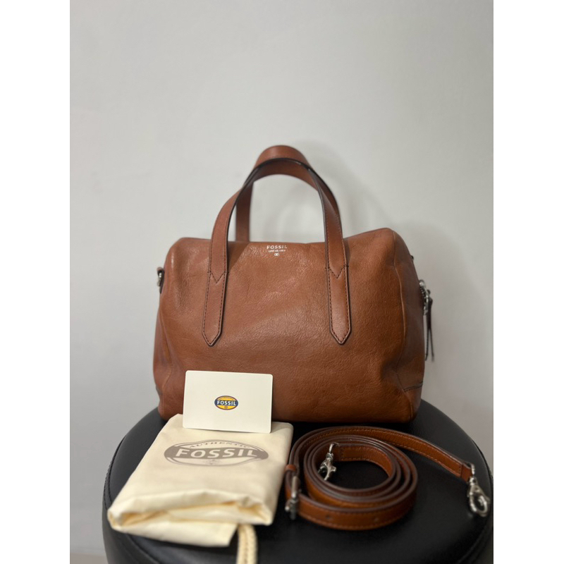 Preloved Fossil Sidney Satchel in brown