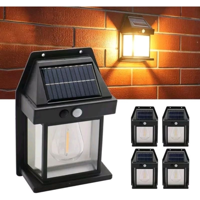 Lampu dinding solar .tenaga Surya .sensor gerak+cahaya