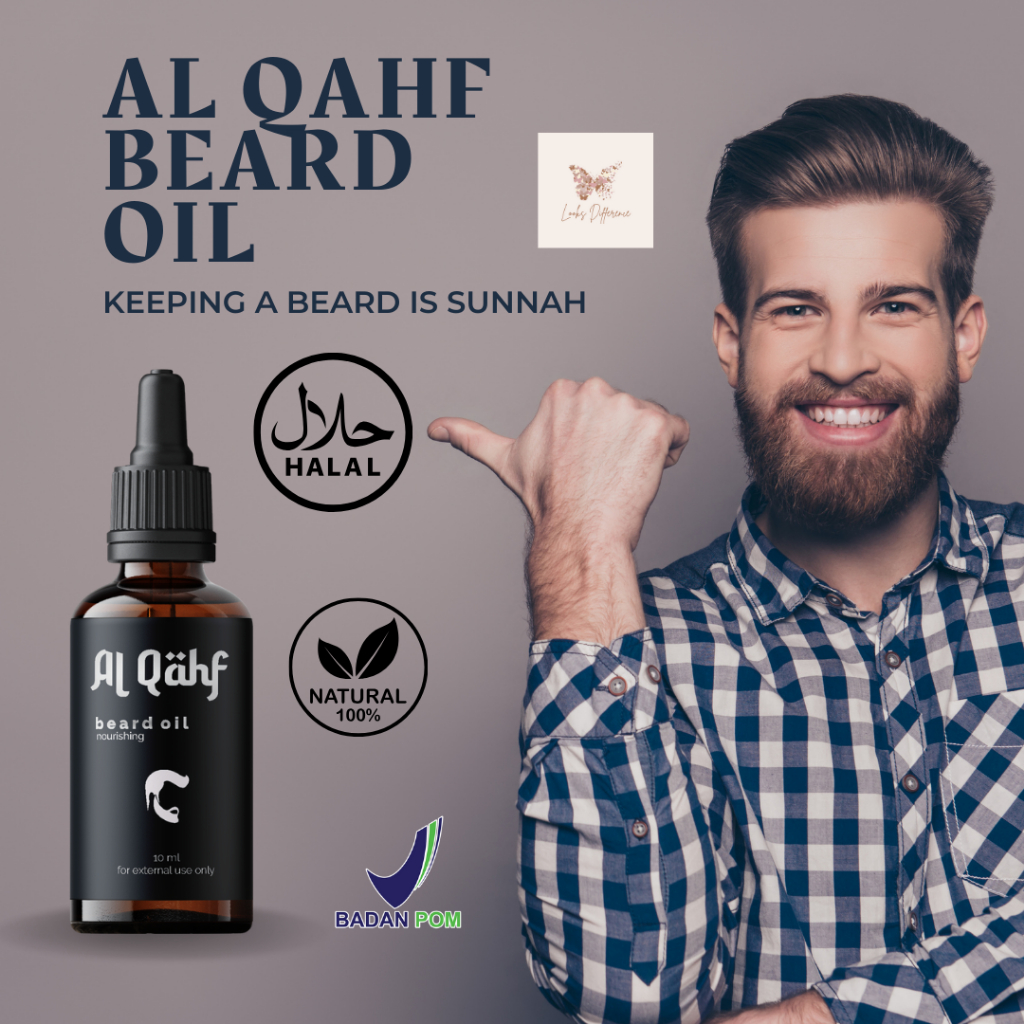 Beard Oil Al Qahf 100% Original - Melebatkan dan Mempercepat Pertumbuhan Jenggot Jambang Kumis Alis 