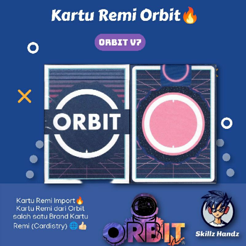 Kartu Remi Orbit V7 (Cardistry) Kartu Remi Import Segel Rare Item
