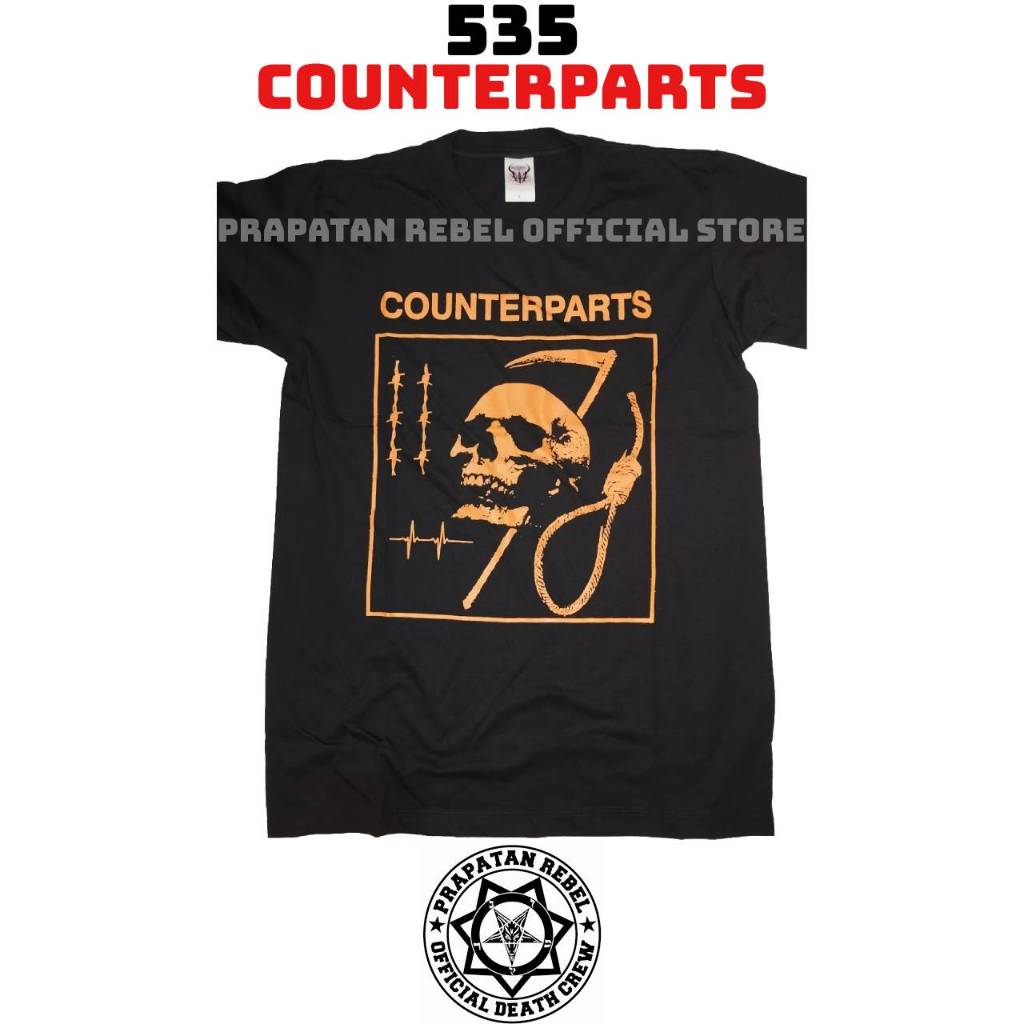 Kaos Pendek COUNTERPARTS Kaos Musik Builtup Original PRAPATAN REBEL (535)