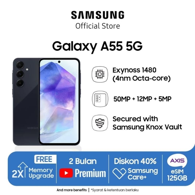 juragan hp samsung galaxy A55 5G 8/256GB Color BLACK