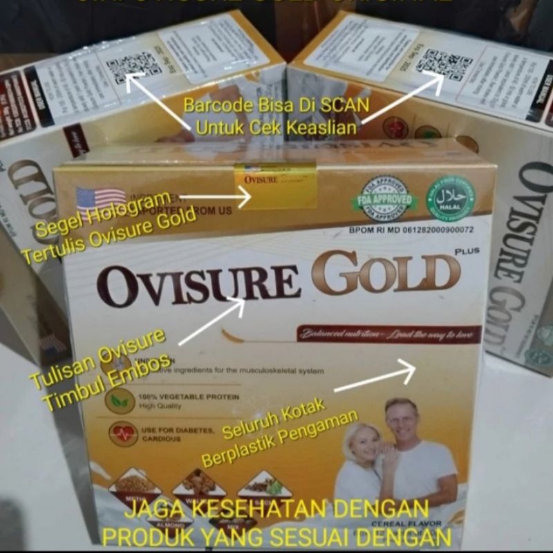 

PROMO !! Ovisure Gold 1box isi 12 Sachet - Ovisure Susu Obat Vitamin Tulang Atasi Nyeri Sendi Syaraf Kejepit Original Usa