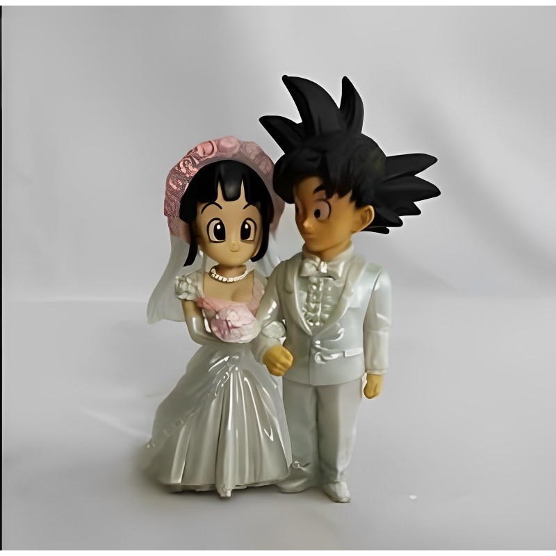 Action Figure Dragonball Mini Goku and Chi Chi Wedding