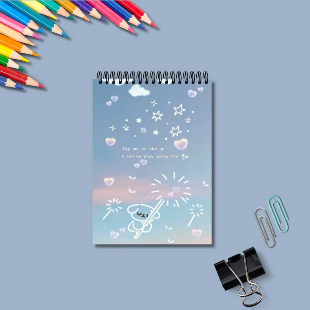 

NOTEBOOK BUKU MINI RING B7 100 HALAMAN MOTIF 3D