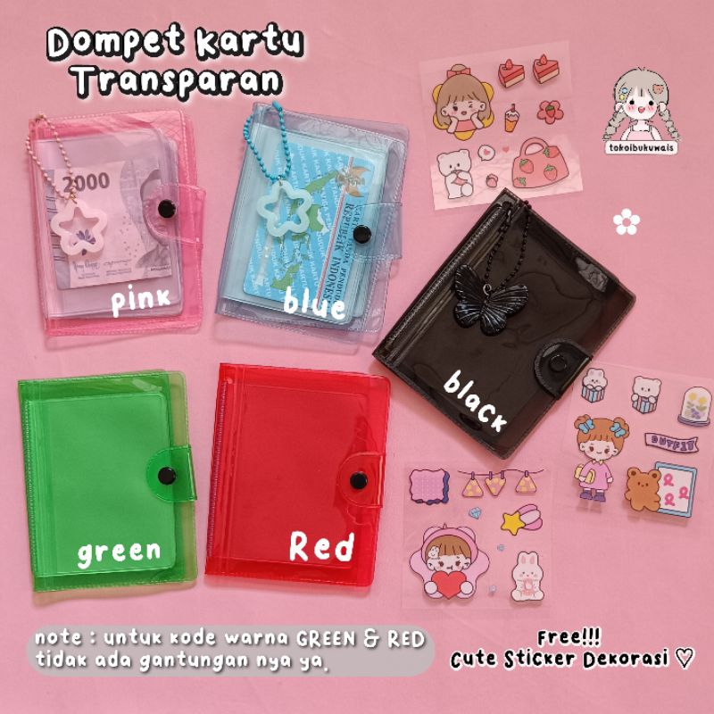 DOMPET KARTU TRANSPARAN AESTHETIC