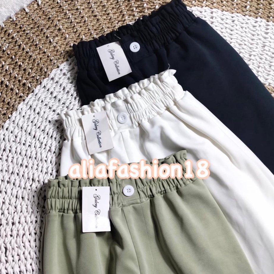 PALING AMPUH CELANA KULOT JUMBO SCUBACELANA KULOT FULL KARETKOREAN PANTS WIDE LEG PANTS