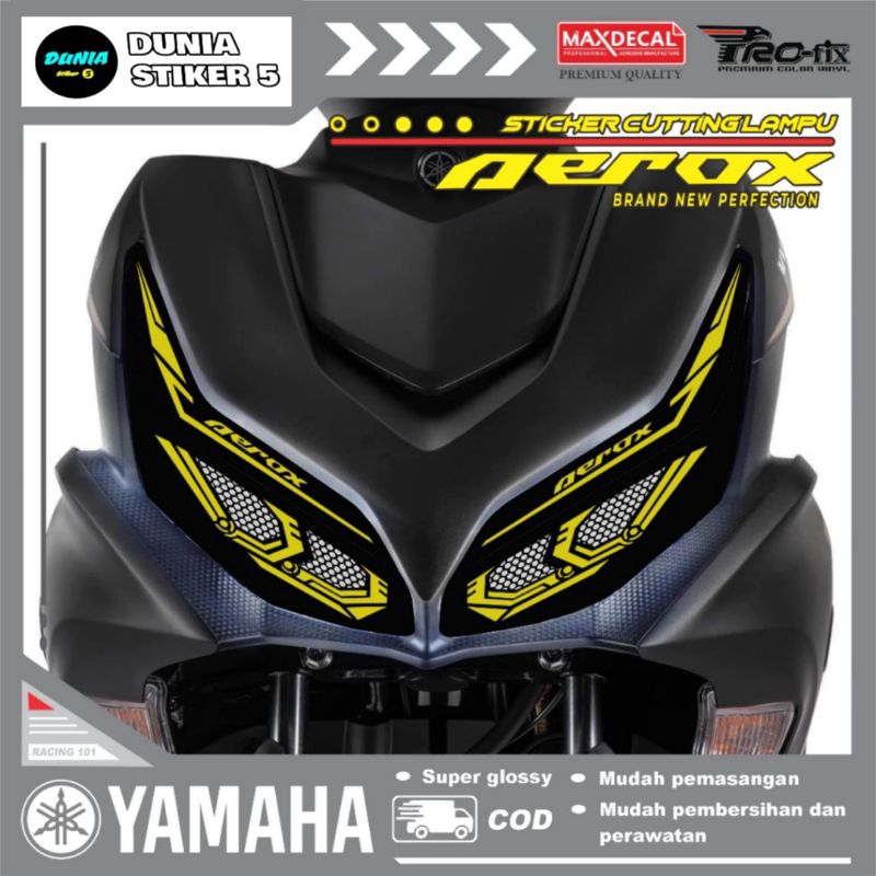 Stiker lampu alis yamaha AEROX NEW