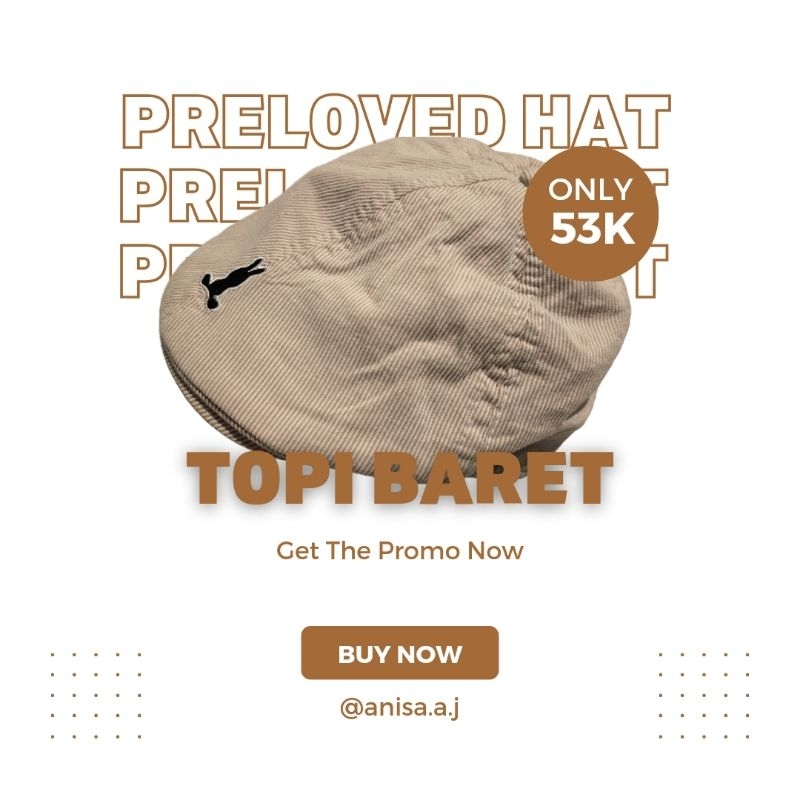 Topi Baret/ Topi Golf Anak (PRELOVED)
