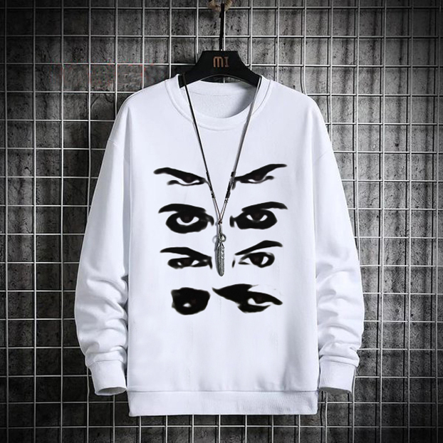 Sweater Metallica 90's Tour Crewneck Bahan White Cotton Fleece