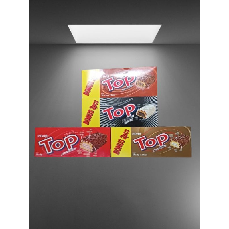 

Top Delfi Wafer Chocolate Isi 24 pcs + 2pcs@9gr //Top Delvi All Varian