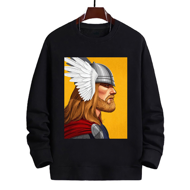 Sweater Thor Odin Crewneck Bahan Cotton Fleece