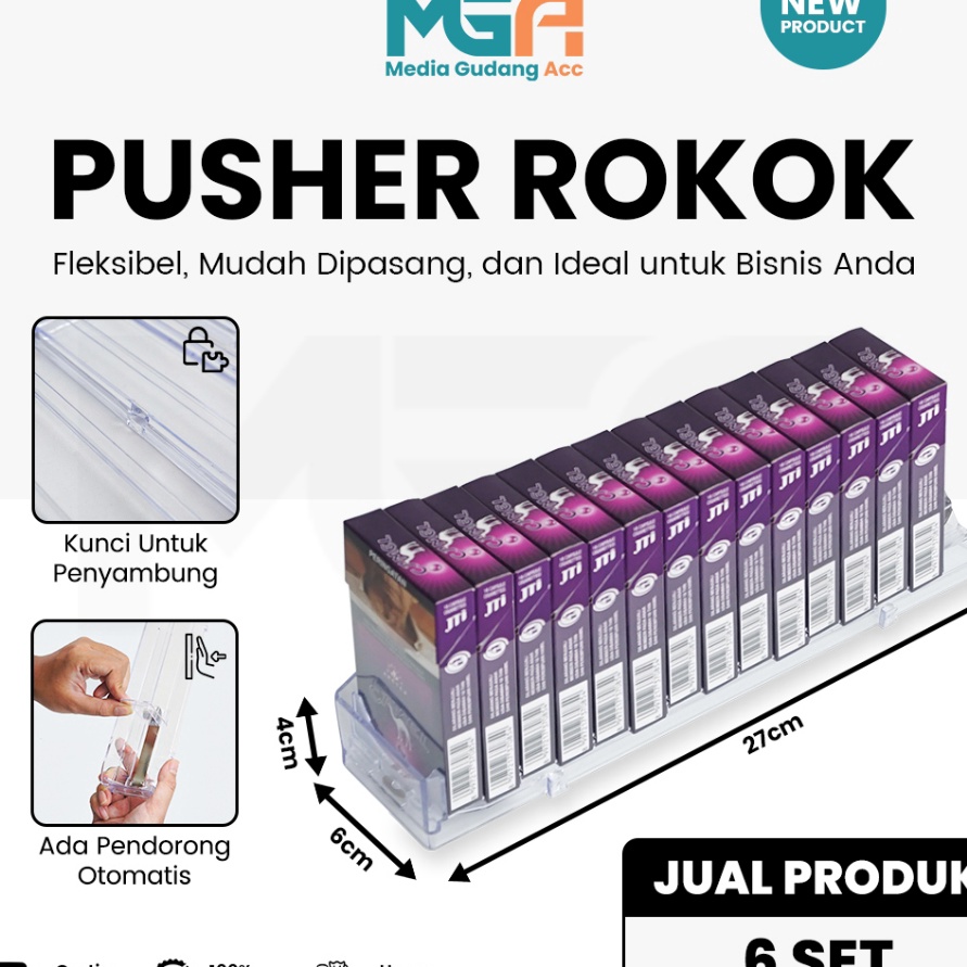 COD PUSHER ROKOK 6SET  TEMPAT ROKOK  RAK ROKOK AKRILIK