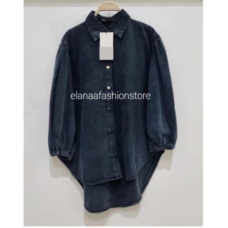 KEMEJA ATASAN WANITA JEANS OVERSIZE / KEMEJA JEANS WANITA OVERSIZE  TERBARU