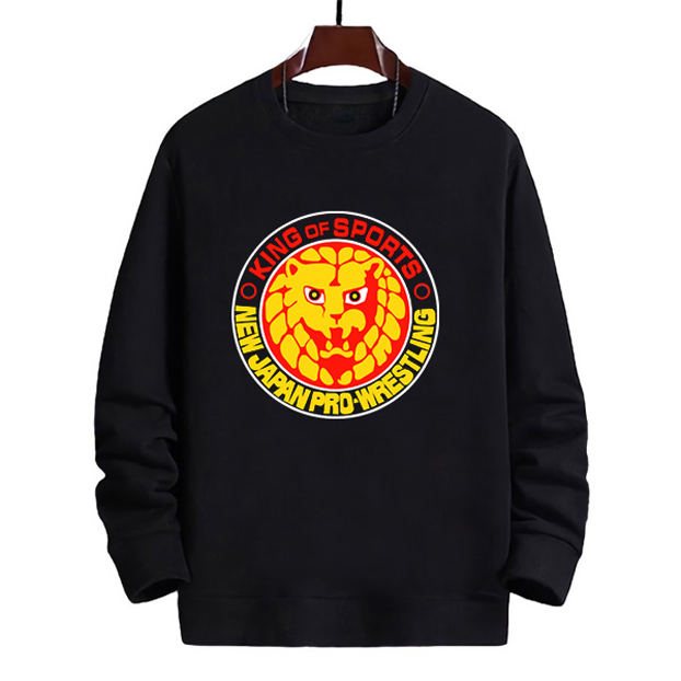 Sweater NJPW New Japan Pro Wrestling Crewneck Bahan Cotton Fleece