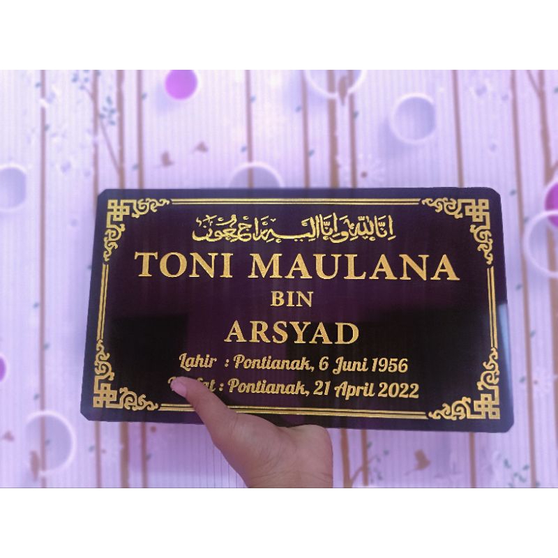 Nama kuburan granit | Prasasti | papan Nama Nisan Muslim dan Kristen