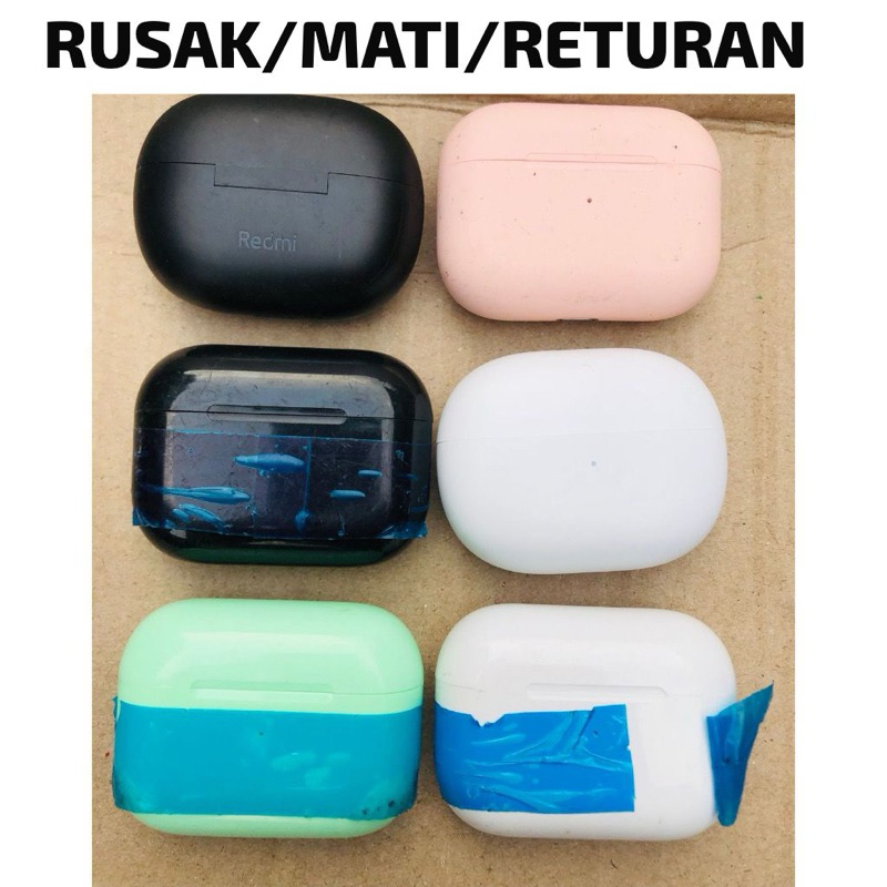 HEADSET BLUETOOTH TWS KONDISI OFF/ MATI UNTUK BELAJAR SERVICE DIY DAN OPREK DIJUAL TANPA DUSBOX DAN 