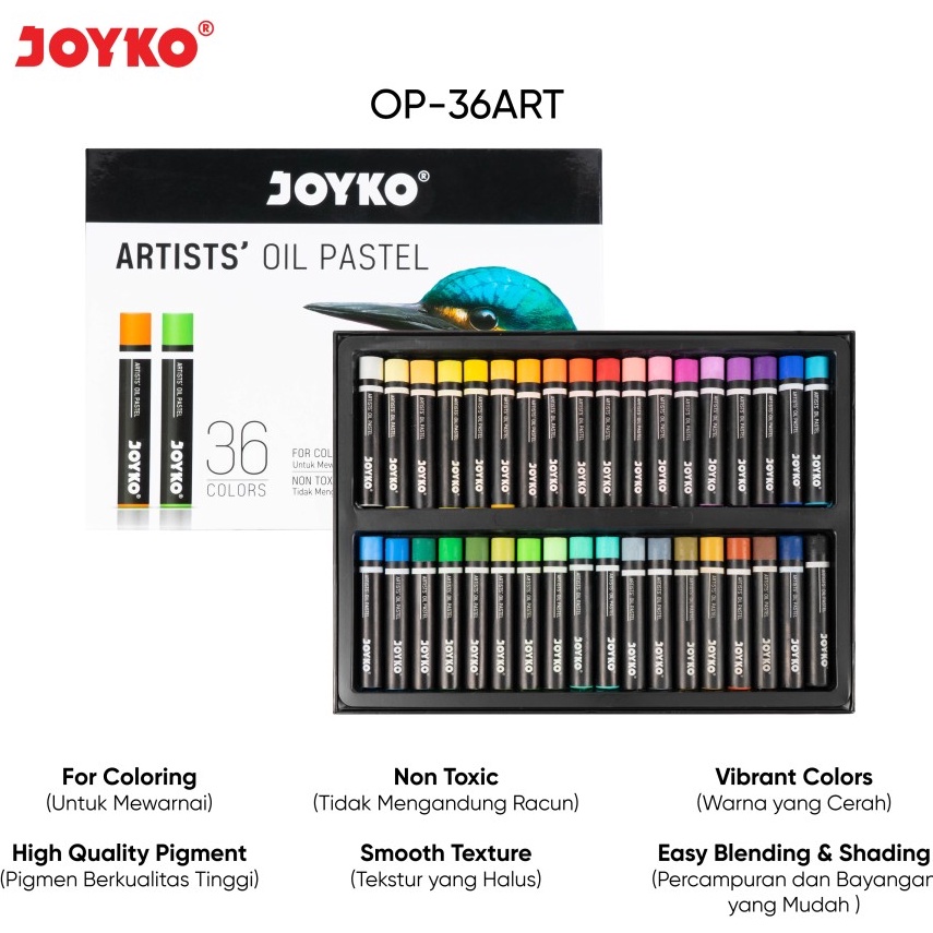

ART H3X2 Artists Oil Pastel Joyko OP36ART 36 Warna
