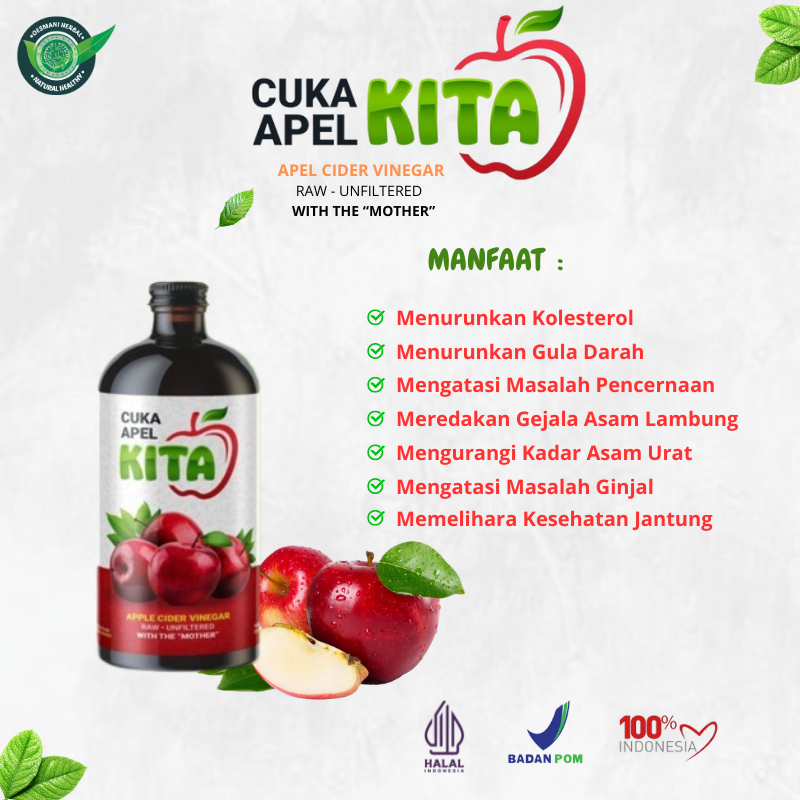 

Cuka Apel Kita Obat Diabetes Hipertensi Asam Lambung Asam Urat Jantung Original With Mother