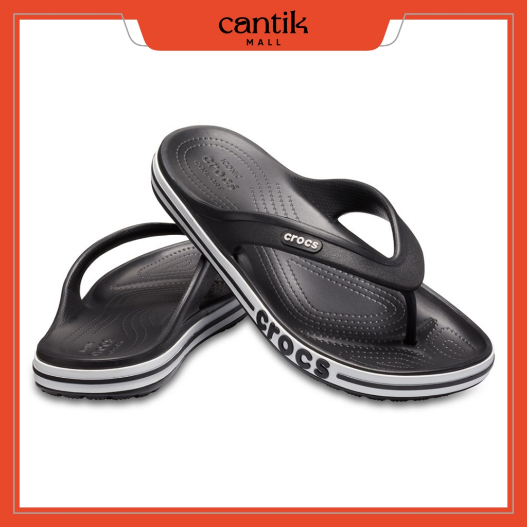 [COD] Sandal Crocs Original Crocs Bayaband Flip Hitam - CM