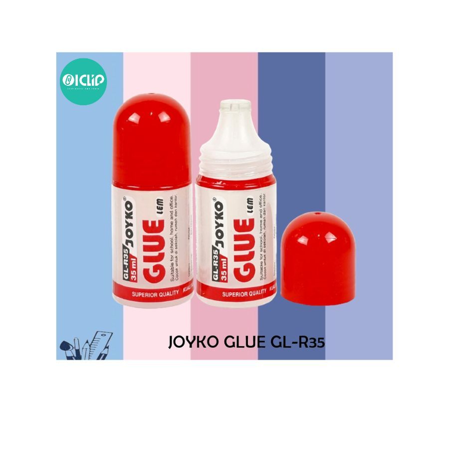 

LEM CAIR GLUE JOYKO, cair GL-R35 LEM KERTAS 35 ml dan 50 ml