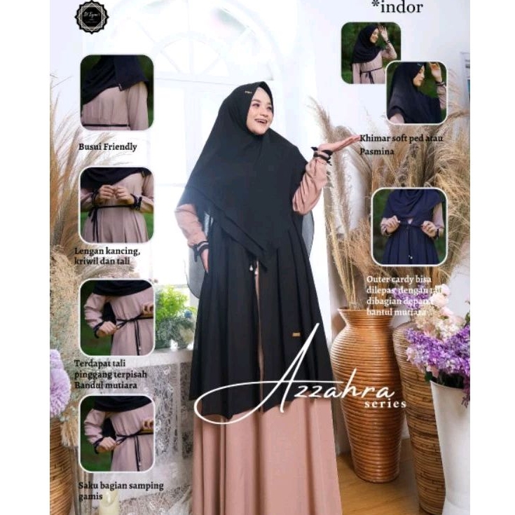 AZZAHRA SET PASHMINA CARDI BY SV syari