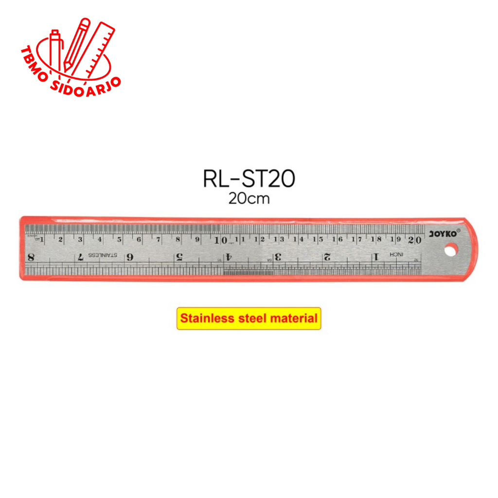 

TBMO Joyko Stainless Steel Ruler Penggaris Besi 20cm - RL-ST20