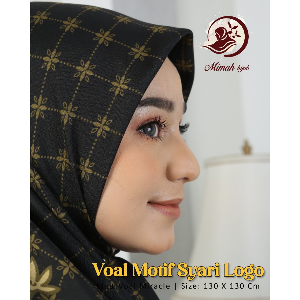 Hijab Segi Empat Syar'i Voal Motif Premium