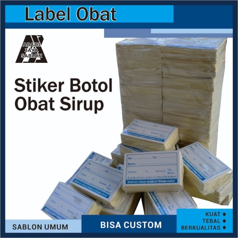 

STIKER LABEL OBAT SIRUP