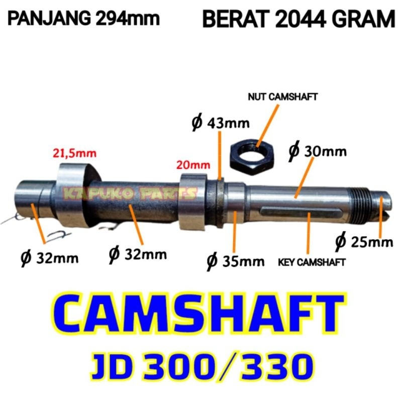 JD 300 JD 330 NOKEN AS CAMSHAFT UNTUK MESIN DIESEL JIANDONG