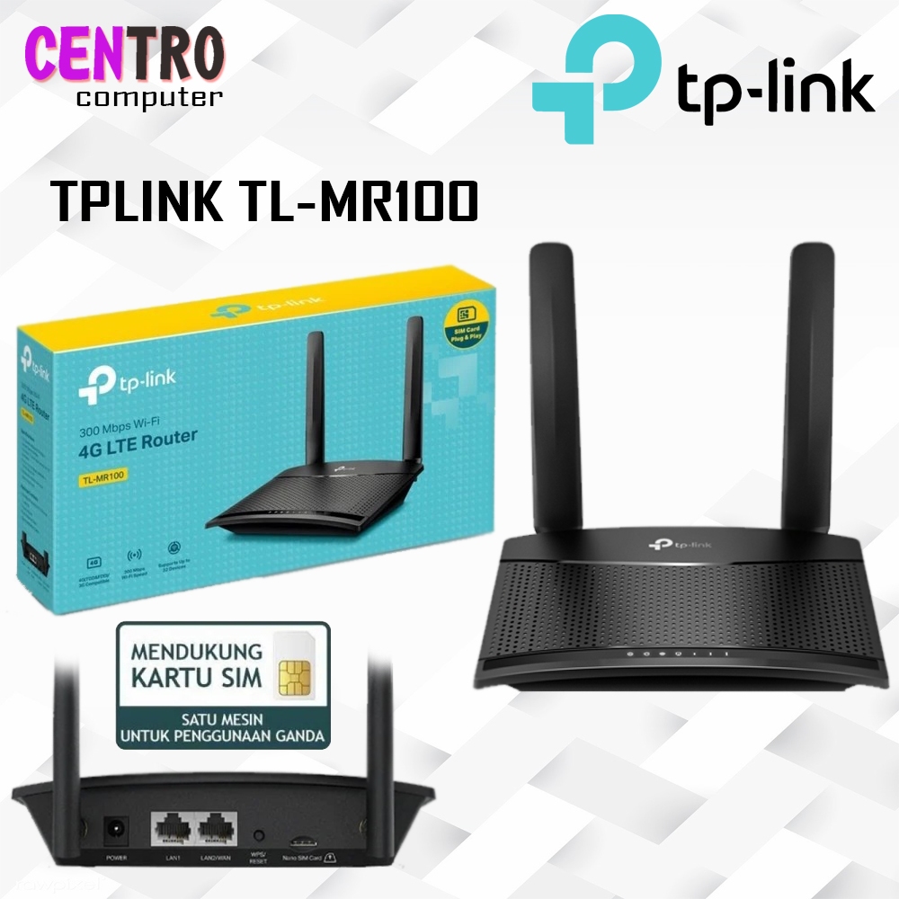 TP-LINK MR100 300 Mbps Wireless N 4G LTE Router TP LINK MR 100