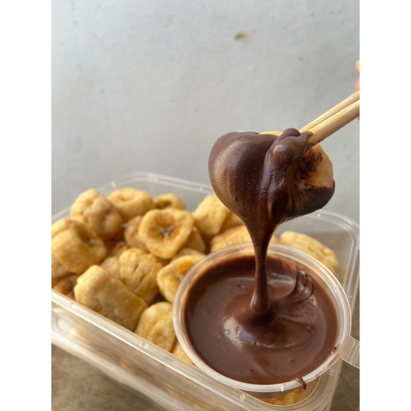 

Gedang Gemoy pisang crispy crunchy cocol coklat