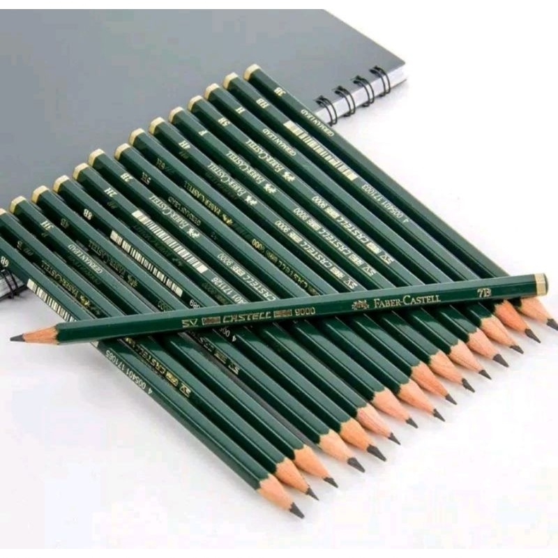 

Pensil kayu 2B-pensil 2B kayu- pensil 2B merk Fabercastell isi 6 pcs pensil